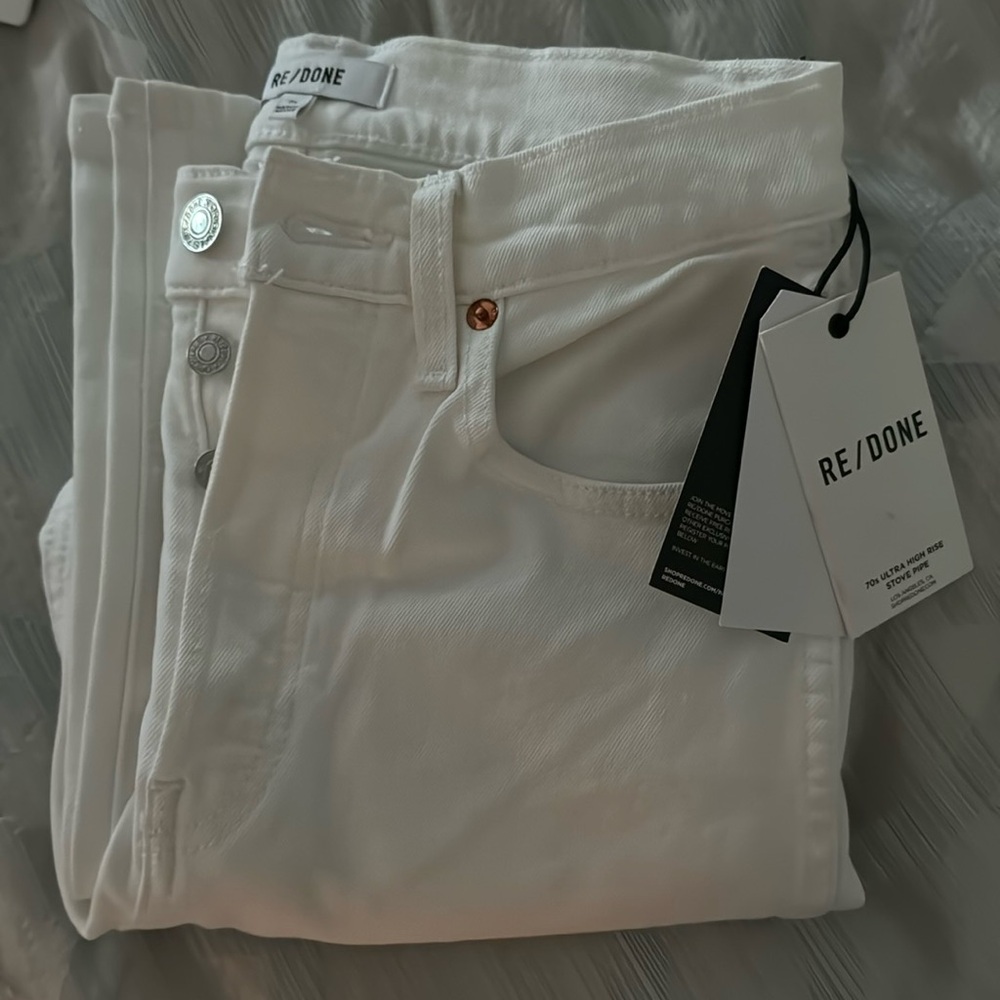 RE/DONE white loose jeans